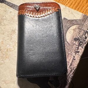 Brighton Black and Brown Leather Card Holder